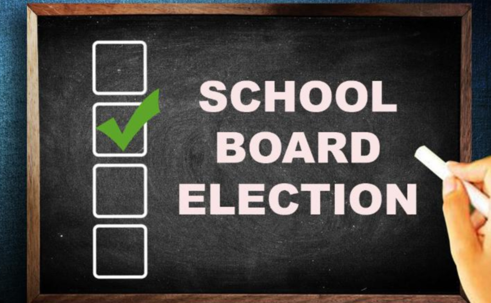 School Board Election on Chalkboard