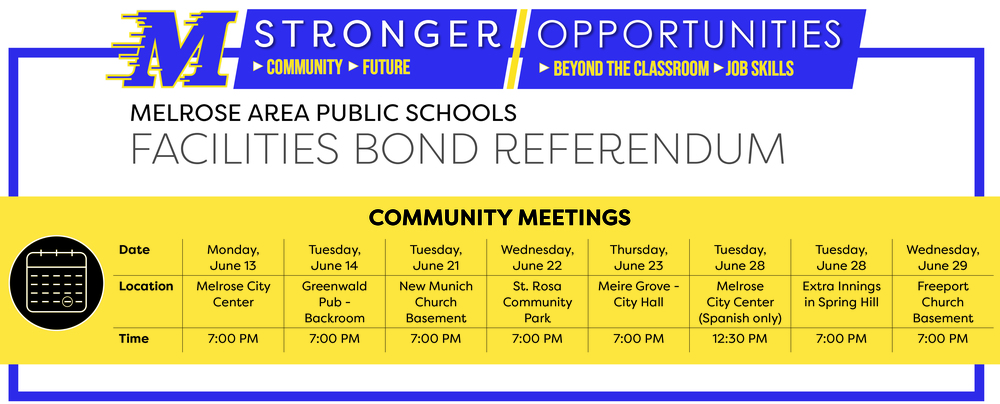 Bond Referendum Meeting Dates