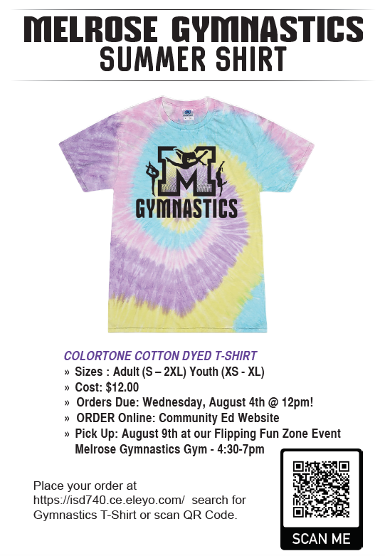 Tshirt order info